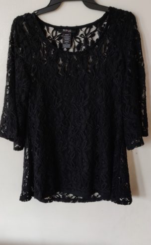 Black lacy top