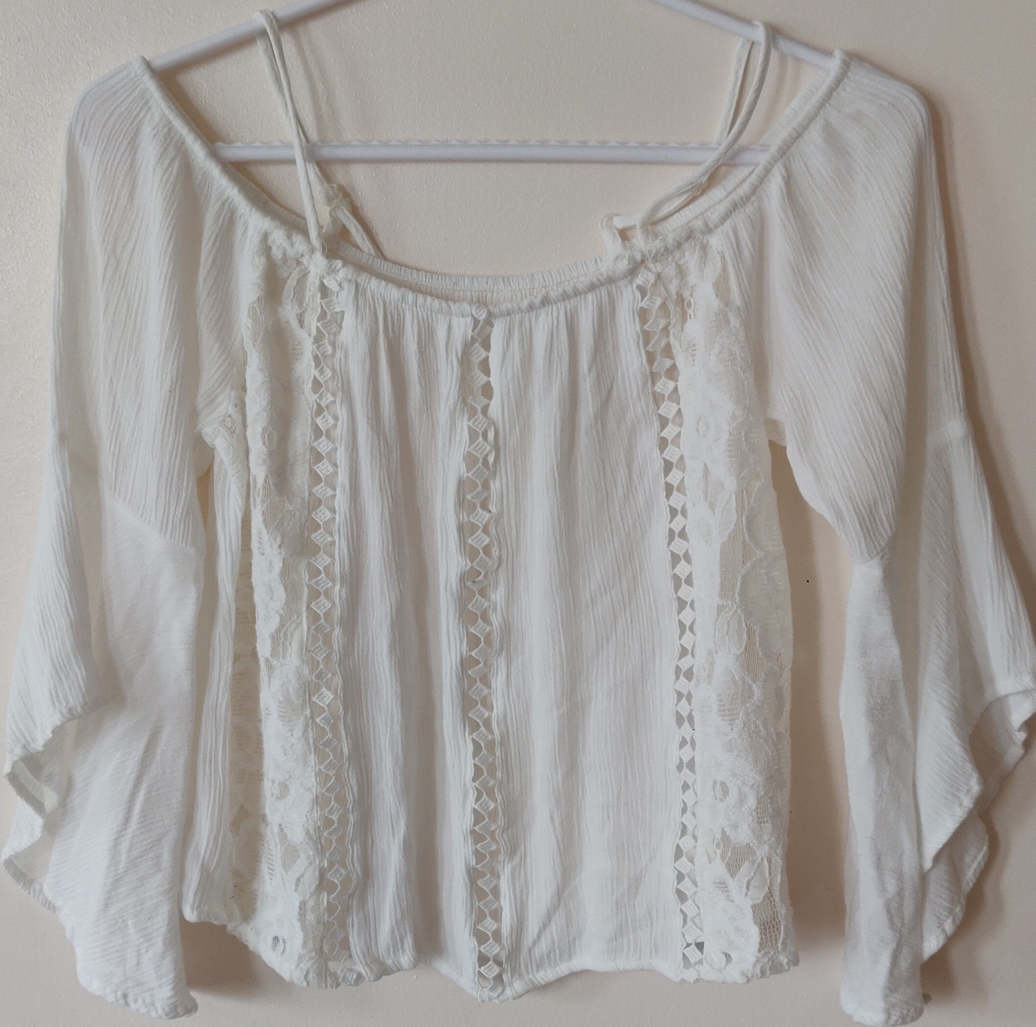 White lacy top